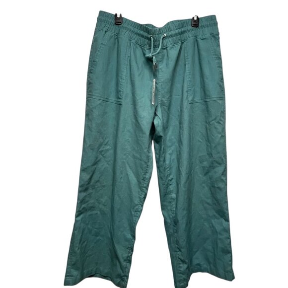 WILLIT Pants - Willit Womens Linen Blend Pants Wide Leg Work Dress Pants Casual Teal XXL